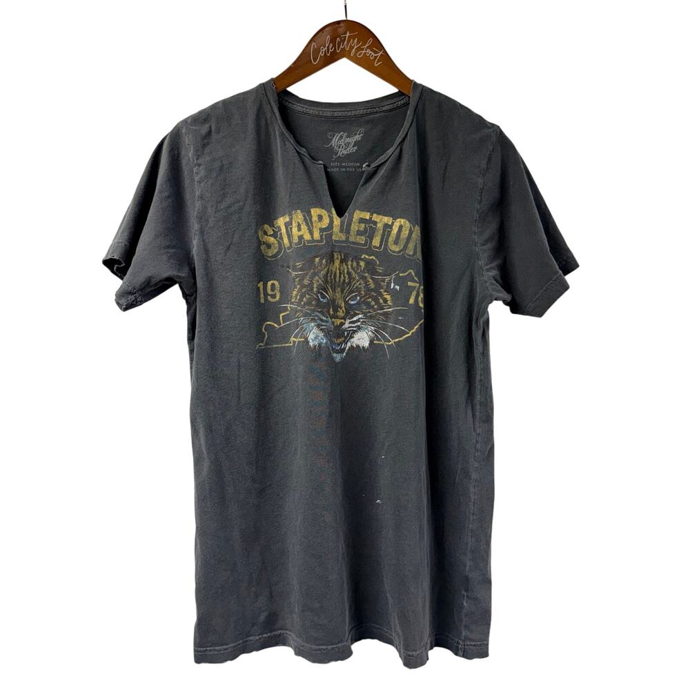 Chris Stapleton T Shirt Midnight Rider Short Sleeve Distressed Medium